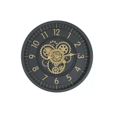 Reloj pared hierro cristal 46x8,5x46 azul marino