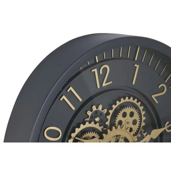 Reloj pared hierro cristal 46x8,5x46 azul marino