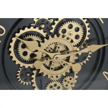 Reloj pared hierro cristal 46x8,5x46 azul marino
