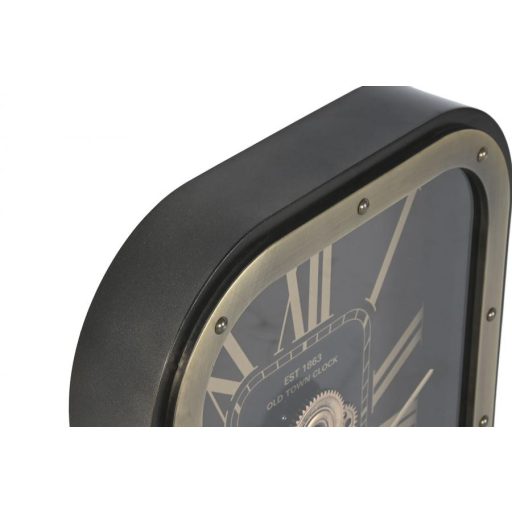 Fali óra vas- és kristályelemekkel 43 × 8,5 × 63 cm, kvarc szerkezettel