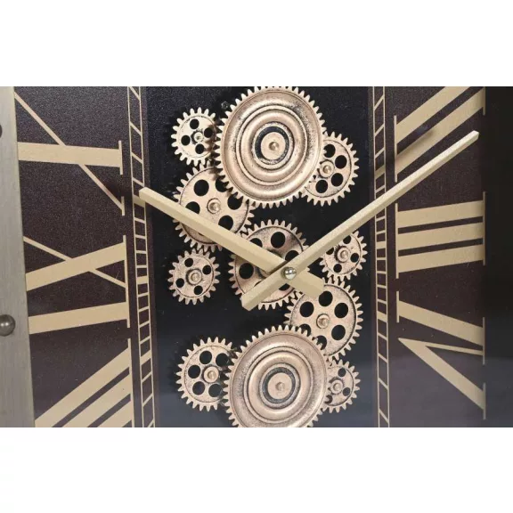 Fali óra vas- és kristályelemekkel 43 × 8,5 × 63 cm, kvarc szerkezettel