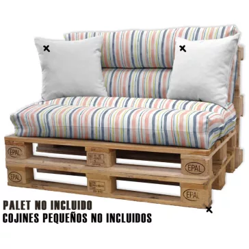 Párna földre szett 2db-os pamut 120x80x16 csíkos